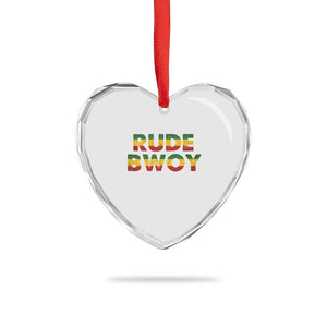 Rude Boy Heart Crystal Glass Ornament Jamaican Rasta Reggae Roots Gifts Jamaica TS10 Print Your Wear