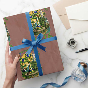 Rumo Ao Hexa Wrapping Paper Roll Brazil Soccer Fan 2026 Graphic
