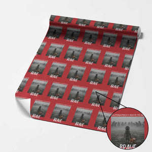 Sad Punch Monkey Wrapping Paper Roll Ultimately I Have To Be Brave TS14 Red Print Your Wear