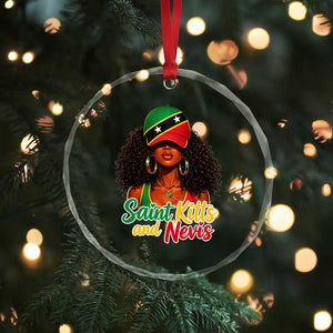 Saint Kitts and Nevis Princess Crystal Glass Ornament Melanin Afro Girl Heritage Gift for Black Girls TS10 Print Your Wear