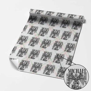 Saint Michael Archangel Defende Nos In Proelio Wrapping Paper Roll Christian Faith Gift TS12 Christmas Plaid Print Your Wear