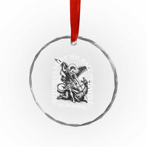 Saint Michael Defend Us In Battle Crystal Glass Ornament Catholic Protection Gift TS12 Print Your Wear