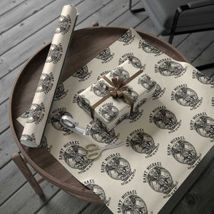 Saint Michael Heavenly Warrior Wrapping Paper Roll Defend Us In Battle TS12 Beige Print Your Wear