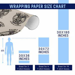Saint Michael Heavenly Warrior Wrapping Paper Roll Defend Us In Battle TS12 Print Your Wear