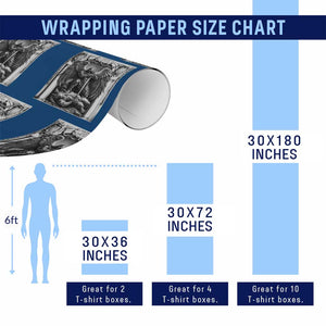 Saint Michael The Archangel Defeating Satan Wrapping Paper Roll Christian Faith Gift TS12 Print Your Wear