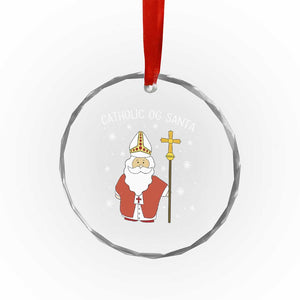 Saint Nicholas Catholic Christmas Crystal Glass Ornament TS14 Print Your Wear