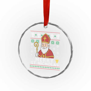 Saint Nicholas Santa Claus Christmas Crystal Glass Ornament TS14 Print Your Wear