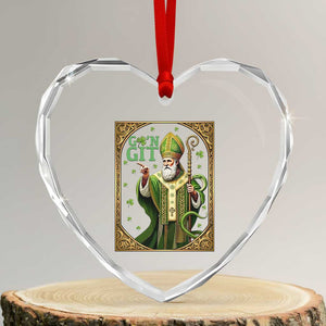 Saint Patrick Go'n Git Heart Crystal Glass Ornament Funny St Patricks Day Snake Legend TS12 Transparent Glass 3'' Heart Print Your Wear
