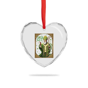 Saint Patrick Go'n Git Heart Crystal Glass Ornament Funny St Patricks Day Snake Legend TS12 Print Your Wear