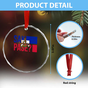 Sak Pase Haitian Creole Crystal Glass Ornament Haiti Flag Heritage Pride TS02 Print Your Wear