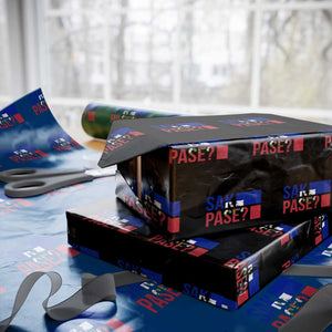 Sak Pase Haitian Creole Wrapping Paper Roll Haiti Flag Heritage Pride TS02 Black Print Your Wear