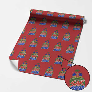 Sak Pase Haitian Creole Greeting Wrapping Paper Roll National Crest Cultural Haiti Pride TS02 Red Print Your Wear