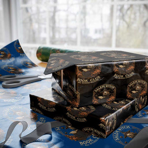 Salem Witch Book Club All Witches Welcome Wrapping Paper Roll Halloween Book Lover TS11 Black Print Your Wear