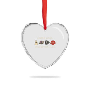 Same Shit Different Hat Heart Crystal Glass Ornament TS02 Print Your Wear
