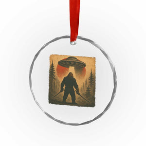 Samurai Bigfoot Crystal Glass Ornament Japanese Vintage Ukiyoe Style TS12 Print Your Wear
