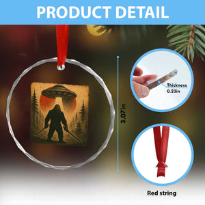 Samurai Bigfoot Crystal Glass Ornament Japanese Vintage Ukiyoe Style TS12 Print Your Wear