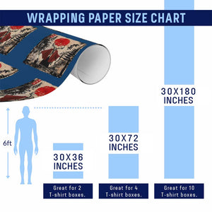 Samurai Wendigo Wrapping Paper Roll Japanese Vintage Graphic Ukiyo-e Art Funny Dark Fantasy TS10 Print Your Wear