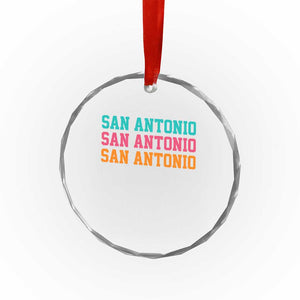 San Antonio Texas Pride Sports Fan Style Crystal Glass Ornament TX Game Day San Antonio Texas Pride Sports Fan TS14 Print Your Wear