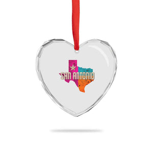 San Antonio Texas TX Fiesta Sports For Latino Fans Heart Crystal Glass Ornament TS11 Print Your Wear