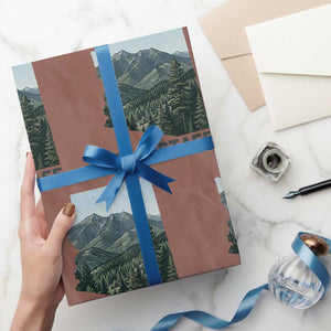 San Francisco Peaks Flagstaff Arizona Wrapping Paper Roll Vintage Mountain Landscape Gift TS12 Mocha Print Your Wear