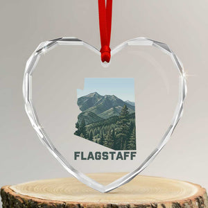 San Francisco Peaks Flagstaff Arizona Heart Crystal Glass Ornament Vintage Mountain Landscape Gift TS12 Transparent Glass 3'' Heart Print Your Wear