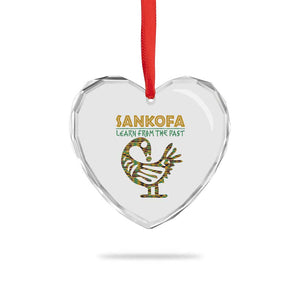 Sankofa Learn From The Past Heart Crystal Glass Ornament African Bird Black History Akan Pattern TS11 Print Your Wear