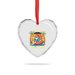 Santa Beer Christmas Heart Crystal Glass Ornament Ho Ho Ho My Beer TS14 Print Your Wear