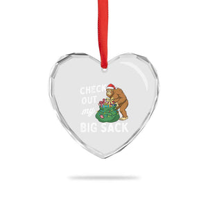 Santa Bigfoot Christmas Heart Crystal Glass Ornament Funny Sasquatch Xmas Joke TS10 Print Your Wear