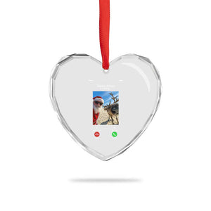 Santa Christmas Meme Heart Crystal Glass Ornament Reindeer Video Call TS14 Print Your Wear