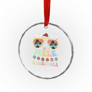 Santa Claus Sunglasses Beach Xmas In Hawaii Family Vacation Crystal Glass Ornament Mele Kalikimaka TS10 Print Your Wear