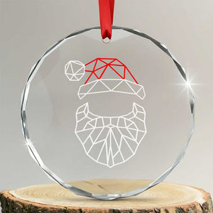 Santa Claus Xmas Crystal Glass Ornament Xmas Gift TS10 Transparent Glass 3'' Circle Print Your Wear