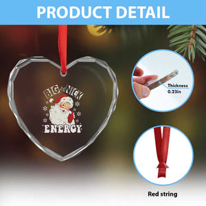 Santa Heart Crystal Glass Ornament Big Nick Energy TS10 Print Your Wear