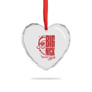 Santa Heart Crystal Glass Ornament Fun Retro Big Nick Energy TS10 Print Your Wear