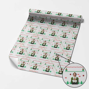 Santa I Know Him Wrapping Paper Roll Funny Elf Christmas TS14 Christmas Plaid Print Your Wear