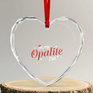 Santa Opalite Christmas Heart Crystal Glass Ornament TS14 Transparent Glass 3'' Heart Print Your Wear