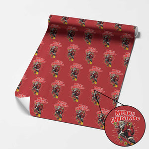 Santa Skateboarding Xmas Wrapping Paper Roll Funny Skater Xmas TS14 Red Print Your Wear