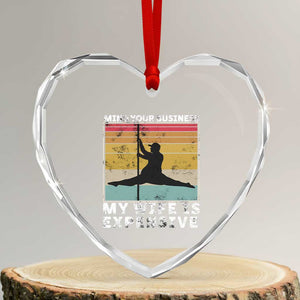 Sarcastic Husband Heart Crystal Glass Ornament Retro Mind Your Business My Wife Is Expensive TS10 Transparent Glass 3'' Heart Print Your Wear