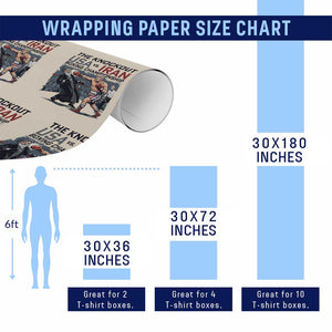 Sarcastic USA vs Iran Knockout Boxing Championship Wrapping Paper Roll Funny Political Satire Fight Night TS02 Print Your Wear