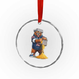 Savage Bear Grating Cheese Graphic Crystal Glass Ornament Funny Rivalry Football Fans TS02 Print Your Wear