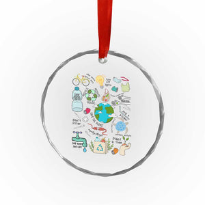 Save The Planet Crystal Glass Ornament Earth Day Protect Nature Environmental Recycling TS02 Print Your Wear