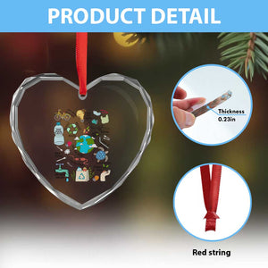 Save The Planet Heart Crystal Glass Ornament Earth Day Protect Nature Environmental Recycling TS02 Print Your Wear