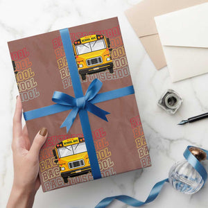 School Bus Driver Life Back to School Teacher Kids Wrapping Paper Roll