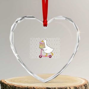 School Bus Driver Welcome Back to School Heart Crystal Glass Ornament TS14 Transparent Glass 3'' Heart Print Your Wear