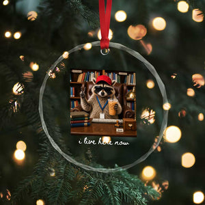 School Librarian Crystal Glass Ornament I Live Here Now Back to School TS14 Print Your Wear