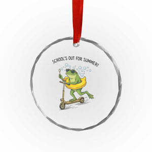 School's Out For Summer Crystal Glass Ornament Funny Frog Last Day of School Teacher TS14 Print Your Wear