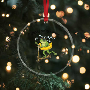 School's Out For Summer Crystal Glass Ornament Funny Frog Last Day of School Teacher TS14 Print Your Wear