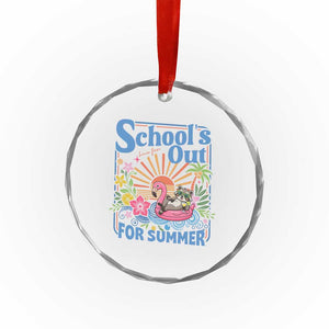 School's Out For Summer Crystal Glass Ornament Funny Raccoon Last Day of School Teacher TS14 Print Your Wear