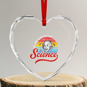 Science It Is Like Magic But Real Heart Crystal Glass Ornament Funny Science Teacher TS14 Transparent Glass 3'' Heart Print Your Wear