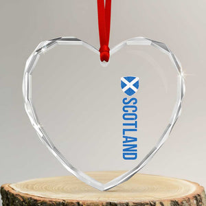 Scotland Flag Heart Crystal Glass Ornament Vintage SCOT Scottish Independence Pride