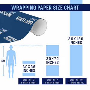 Scotland Saltire Flag Minimalist Athletic College Style Wrapping Paper Roll